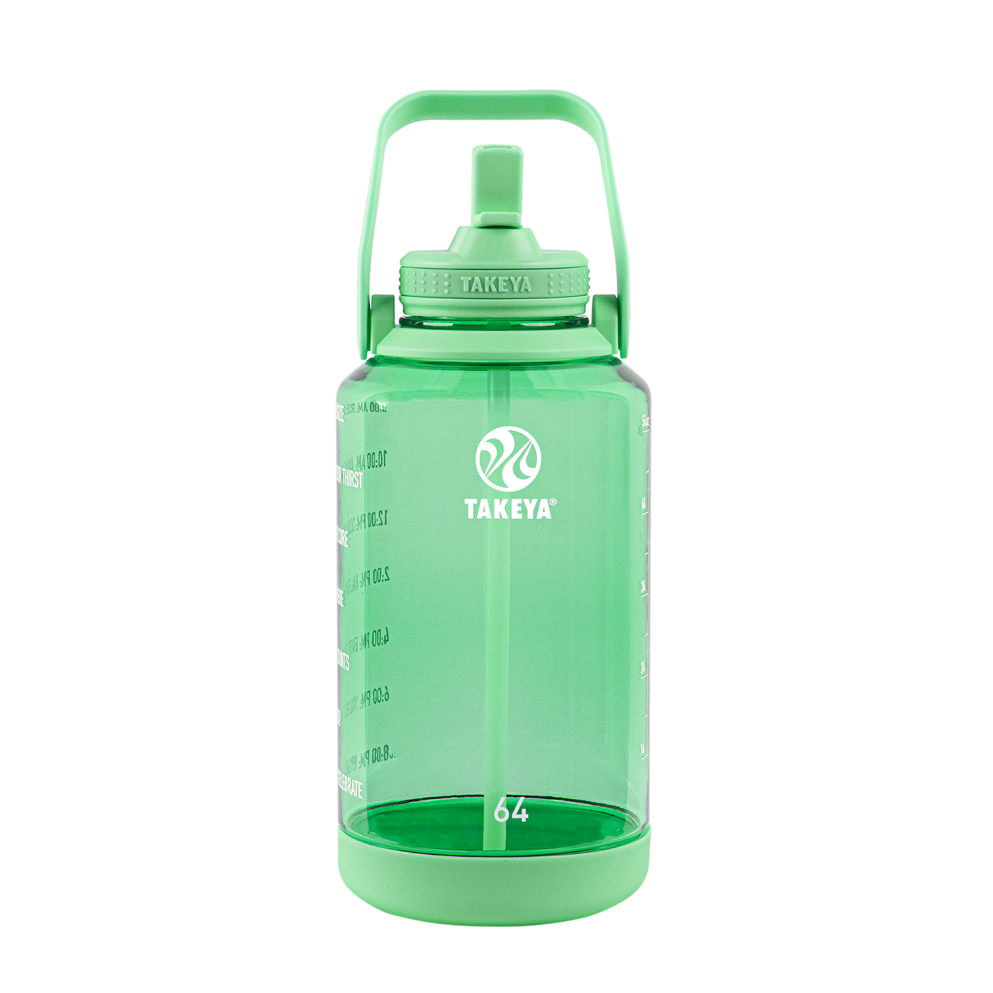 tritan-motivational-water-bottle-with-straw-lid-f5 54101-Tritan-Straw-Motivational-64-PistactioGreen-front.png