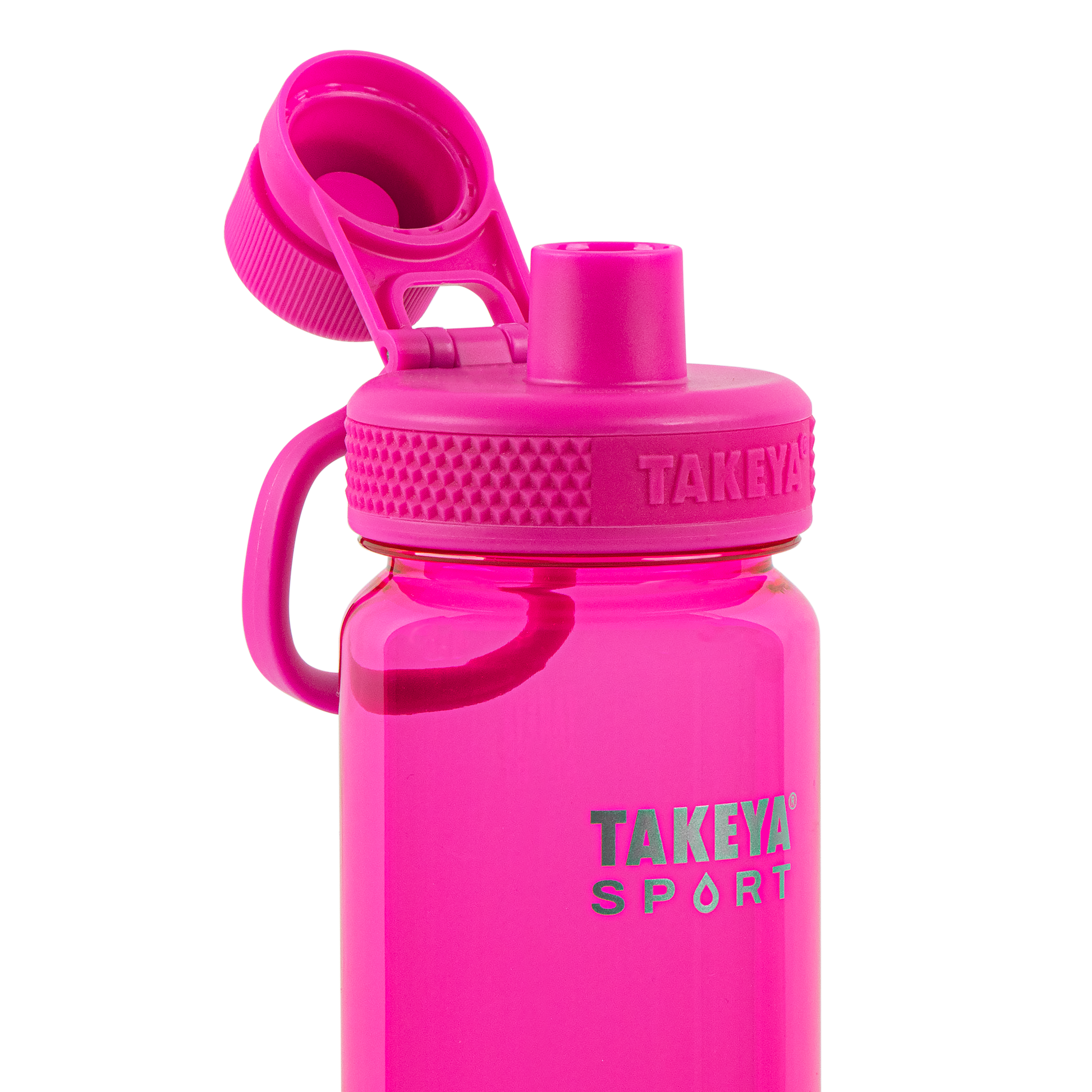 tritan-sport-water-bottle-with-spout-lid-y7 51671-TKS-Tritan-Spout-24-PinkSweep-openlid.png